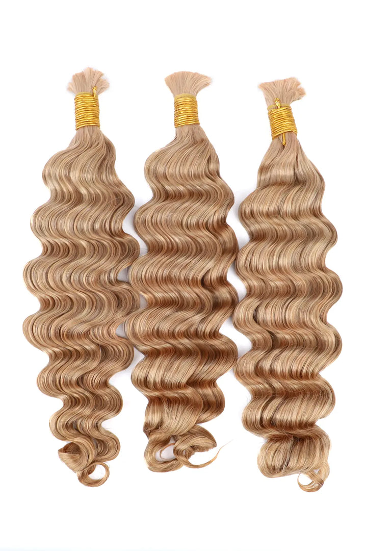 Double Drawn #27 Honey Blonde Bulk Hair Loose Wave BU65