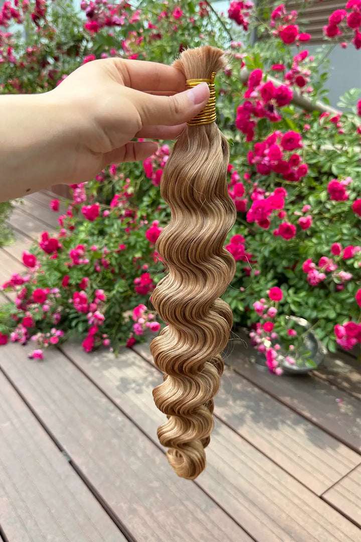 Double Drawn #27 Honey Blonde Bulk Hair Loose Wave BU65