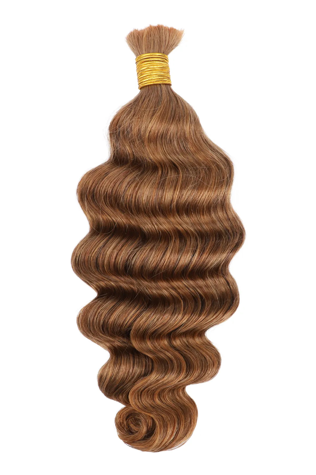 Double Drawn #30 Medium Auburn Brown Bulk Hair Loose Wave BU66