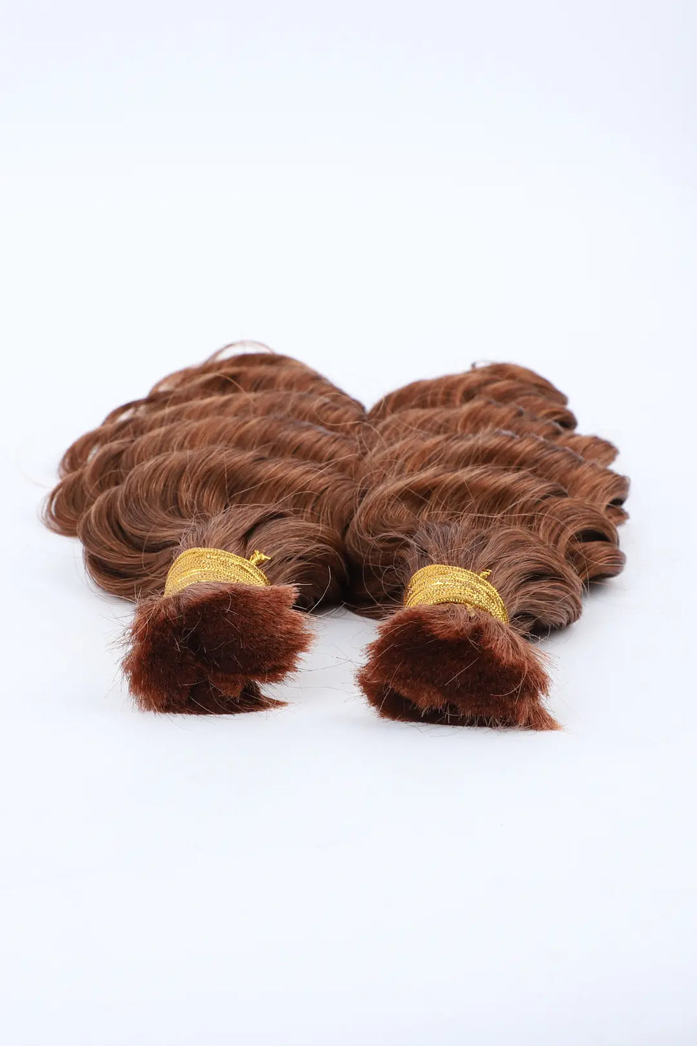 Double Drawn #30 Medium Auburn Brown Bulk Hair Loose Wave BU66-2