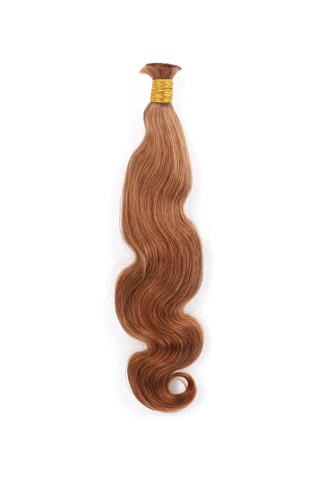 Double Drawn Auburn Brown Body Wave Bulk Hair BU60