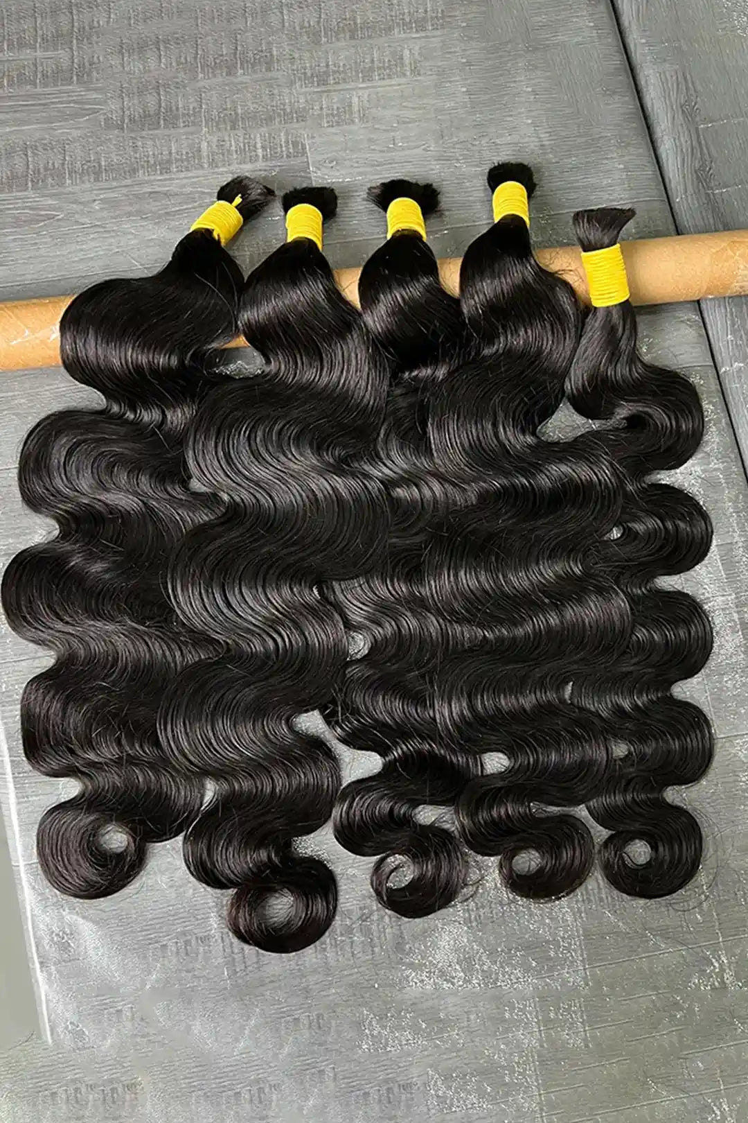 Double Drawn Body Wave Bulk Human Hair for Braiding 20 inch / Single Drawn
