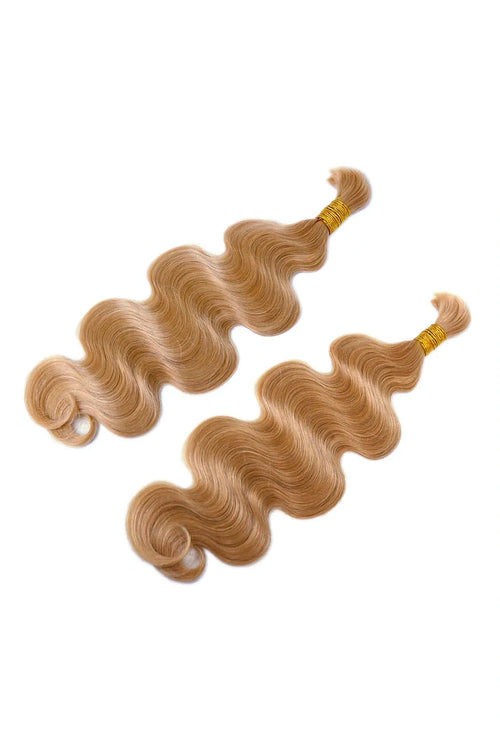 Double Drawn Body Wave Medium Blonde Bulk Hair BU58