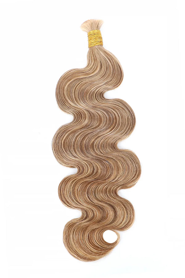 Cheveux en vrac blond moyen ondulés à double tirage BU58