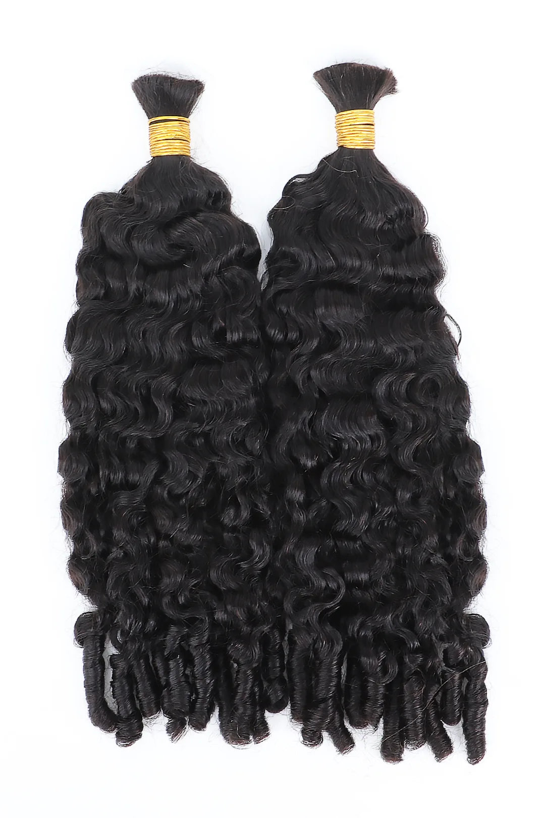 Double Curly Double Drawn Burmese Curly with Spiral Curls Ends Bulk Hair