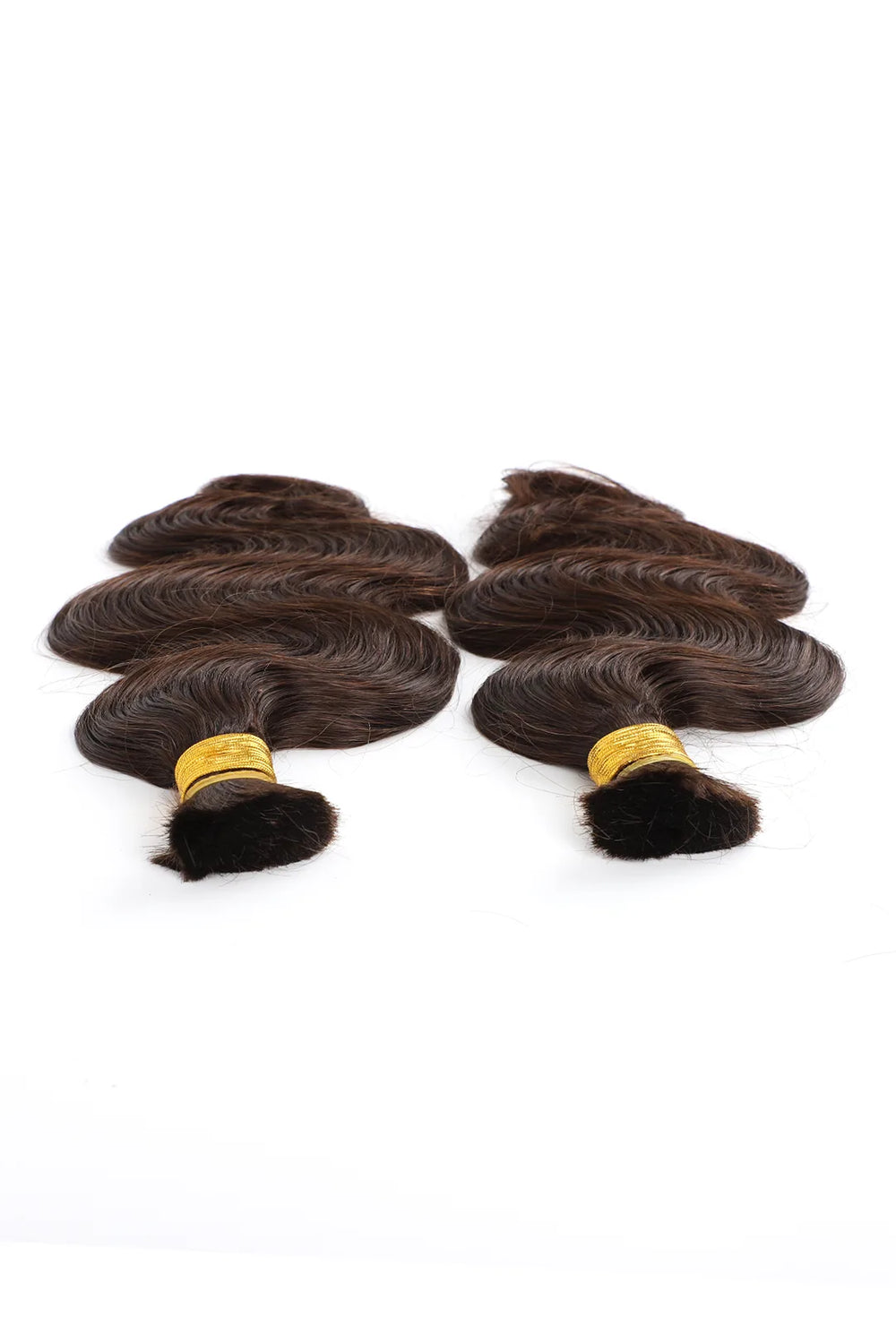 Double Drawn Dark Brown Body Wave Bulk Hair For Braiding BU59 1