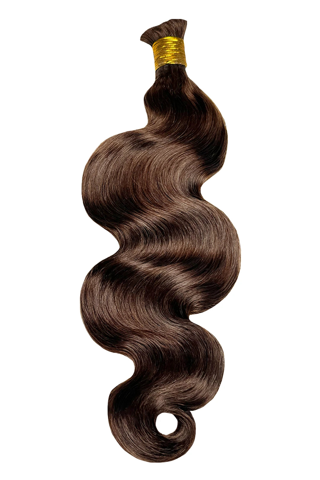 Double Drawn Dark Brown Body Wave Bulk Hair For Braiding BU59