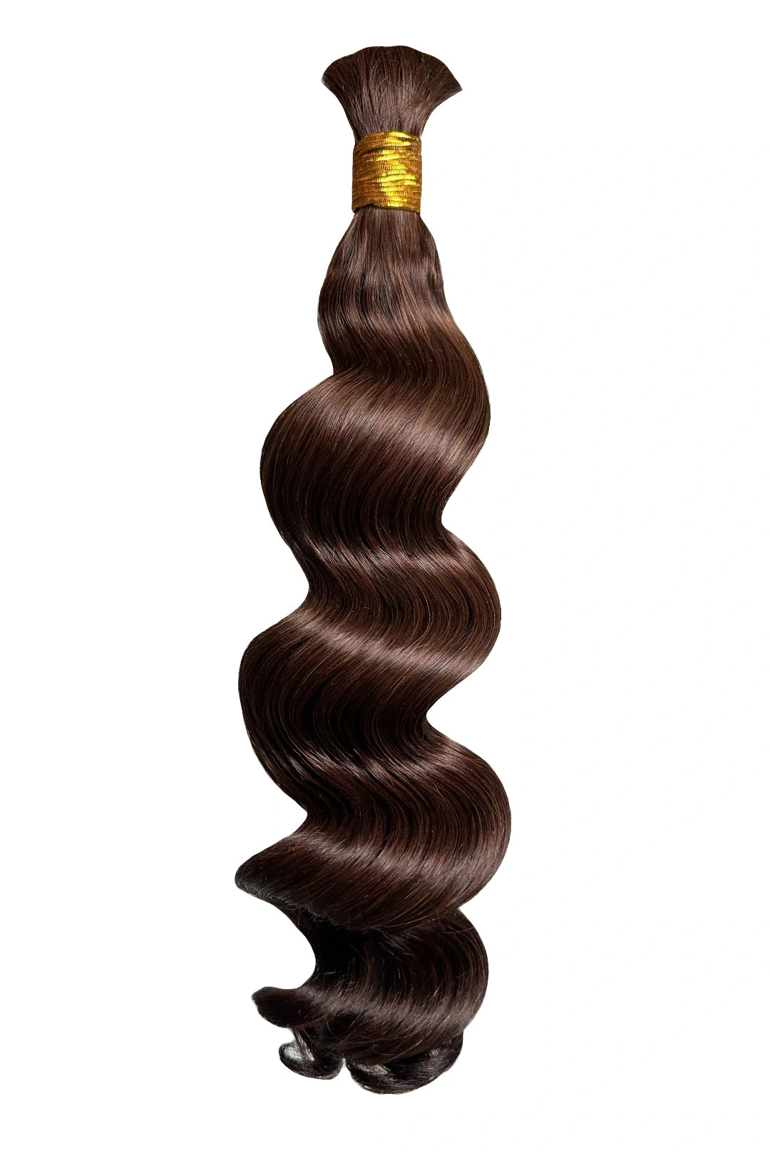 Double Drawn Dark Brown Loose Wave Bulk Hair For Braiding