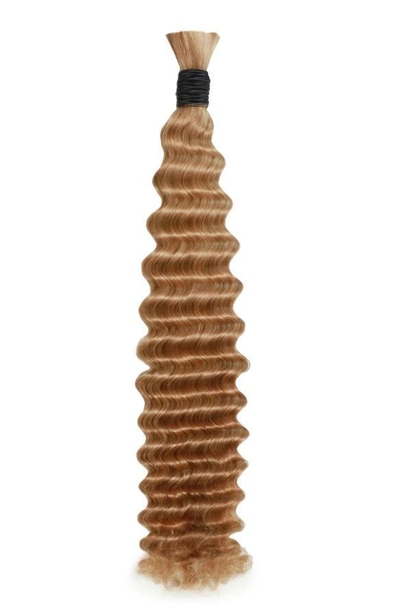 #27 Medium Blonde Bulk Hair For Braiding Deep Wave BU06