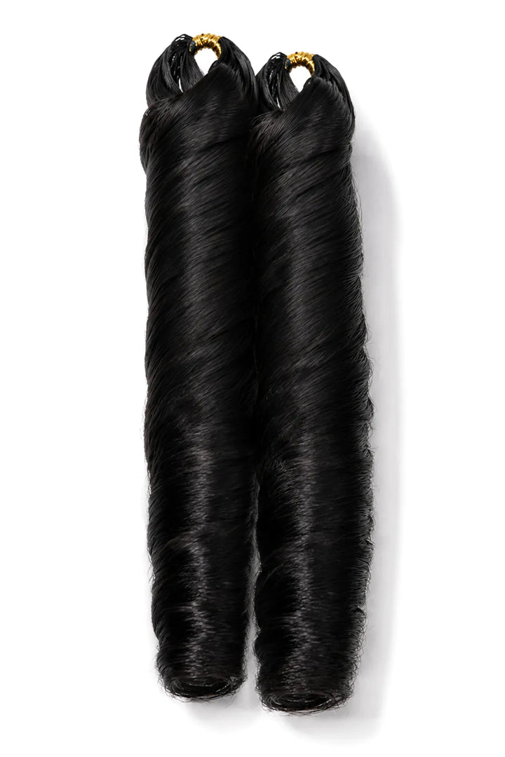 Double drawn feather crochet hair extension french curl human hair