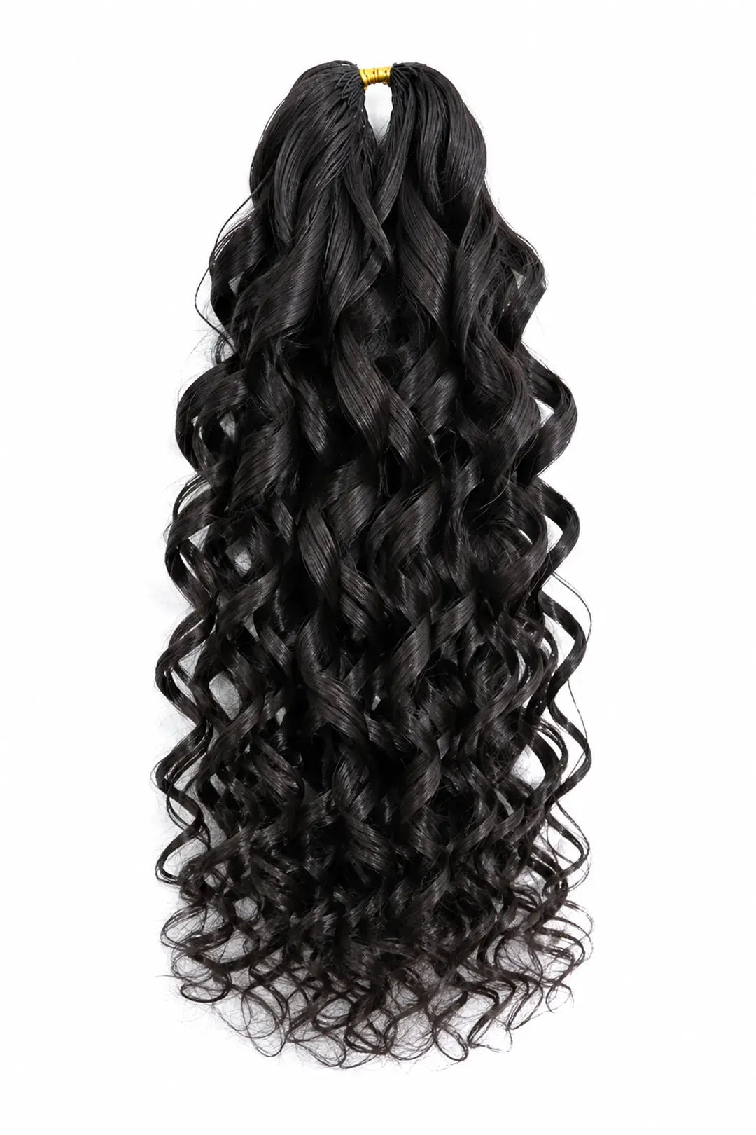 Double drawn feather crochet hair extension french curl human hair