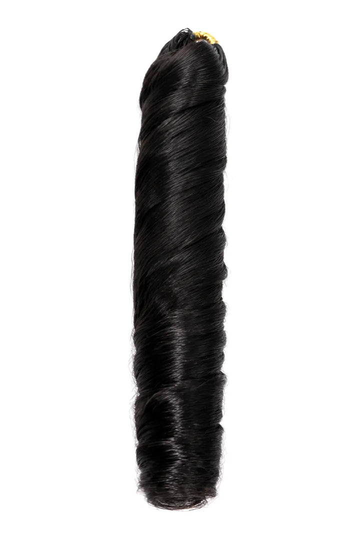 Double Drawn Feather Crochet Hair Extension French Curl Human Hair