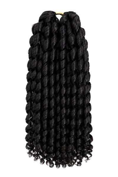 Double Drawn Feather Crochet Haarverlängerung Pixie Curly Echthaar