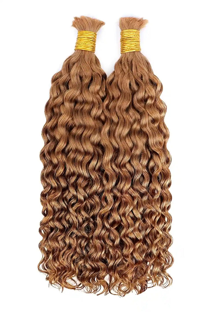 Double drawn light auburn 30a color water wave bulk hair bu44