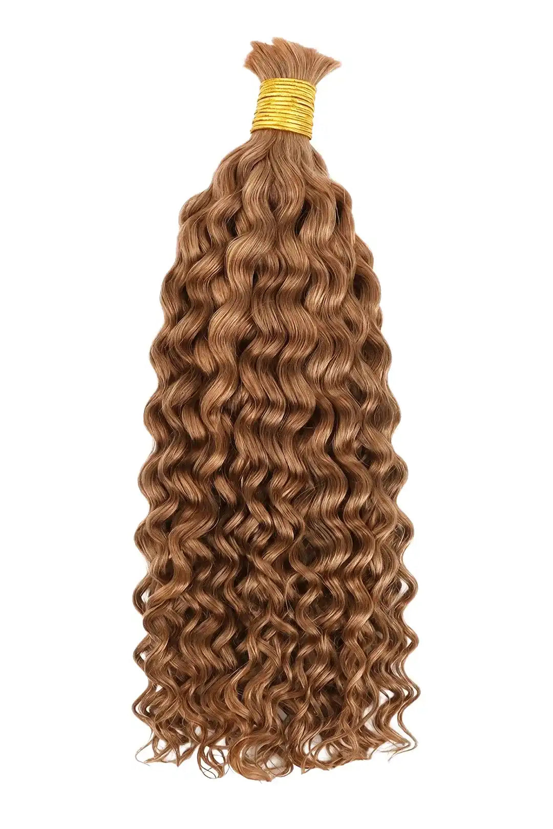 Double Drawn Light Auburn #30a Color Water Wave Bulk Hair BU44