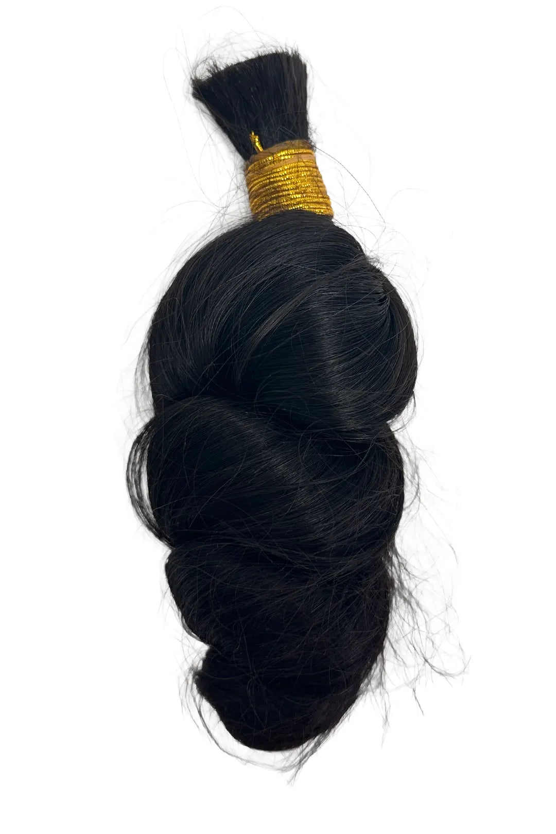 Loose Wave Bulk Hair For Braiding Natural Black BU02