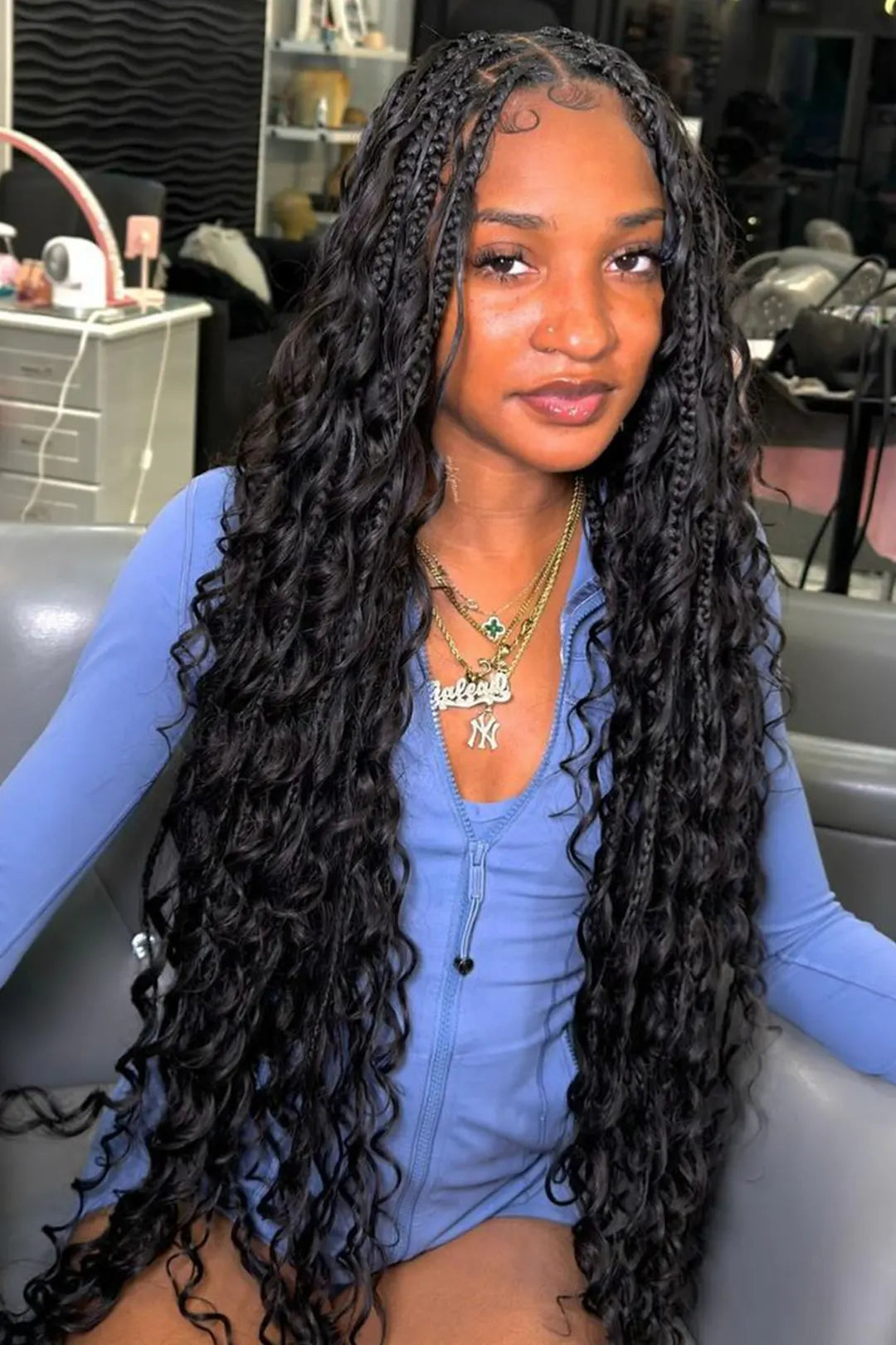 Loose Wave Bulk Hair For Braiding Natural Black BU02