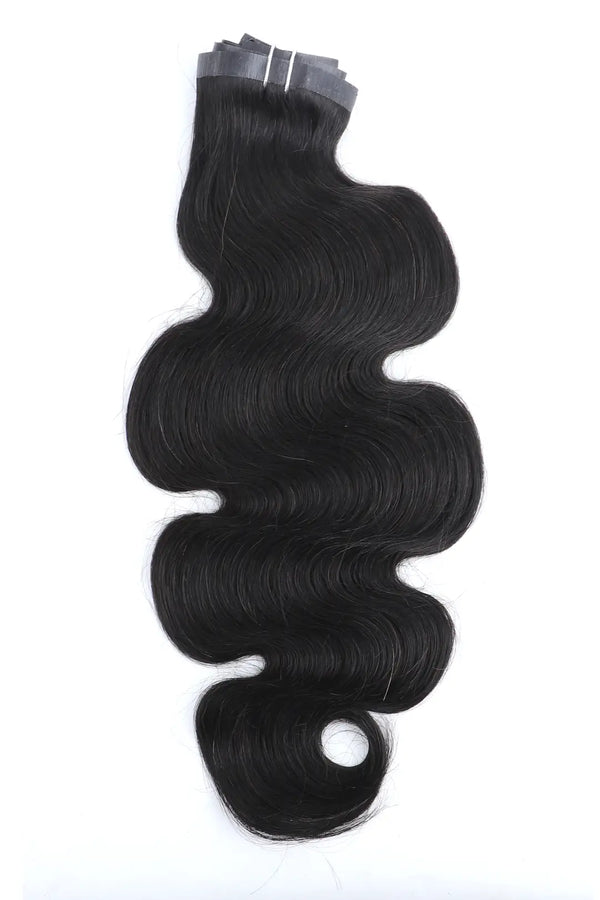 Ygwigs Double Drawn Seamless Clip in Hair Extensions Silicone Weft Body Wave