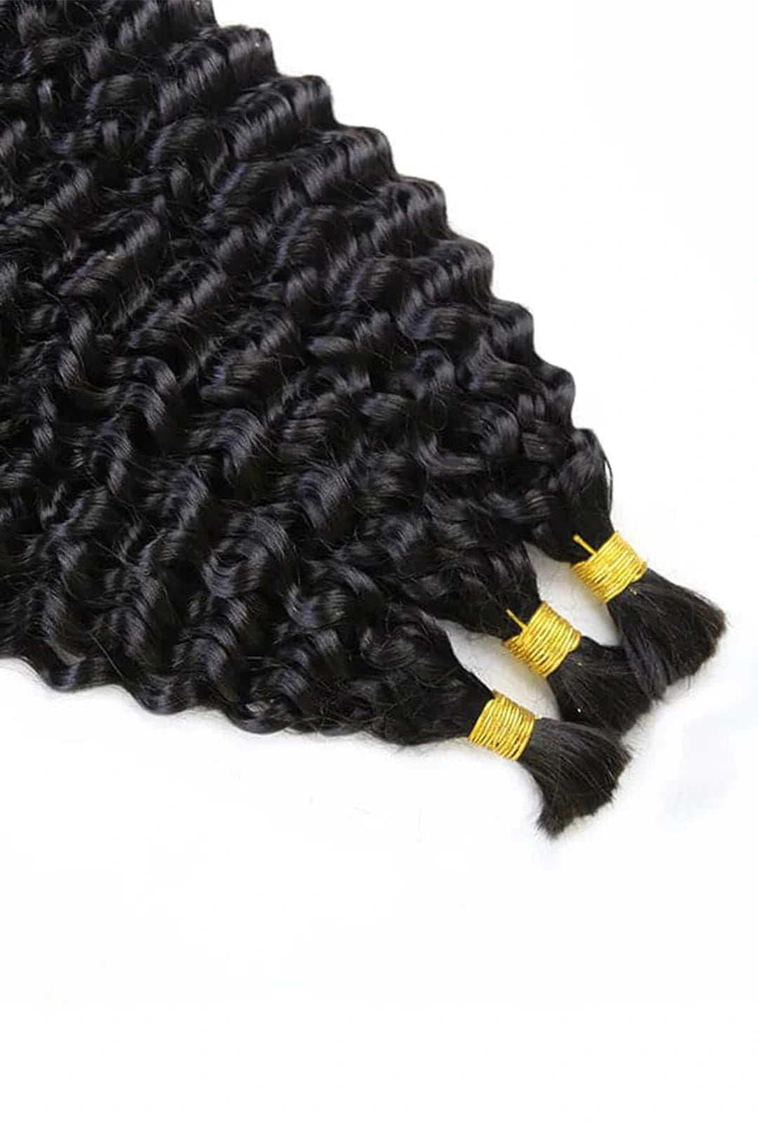 Double Drawn Spanish Curly Bulk Hair Extensions for Braiding BU15