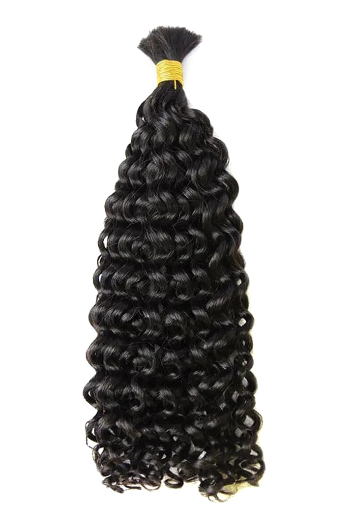 Double Drawn Spanish Curly Bulk Hair Extensions for Braiding BU15