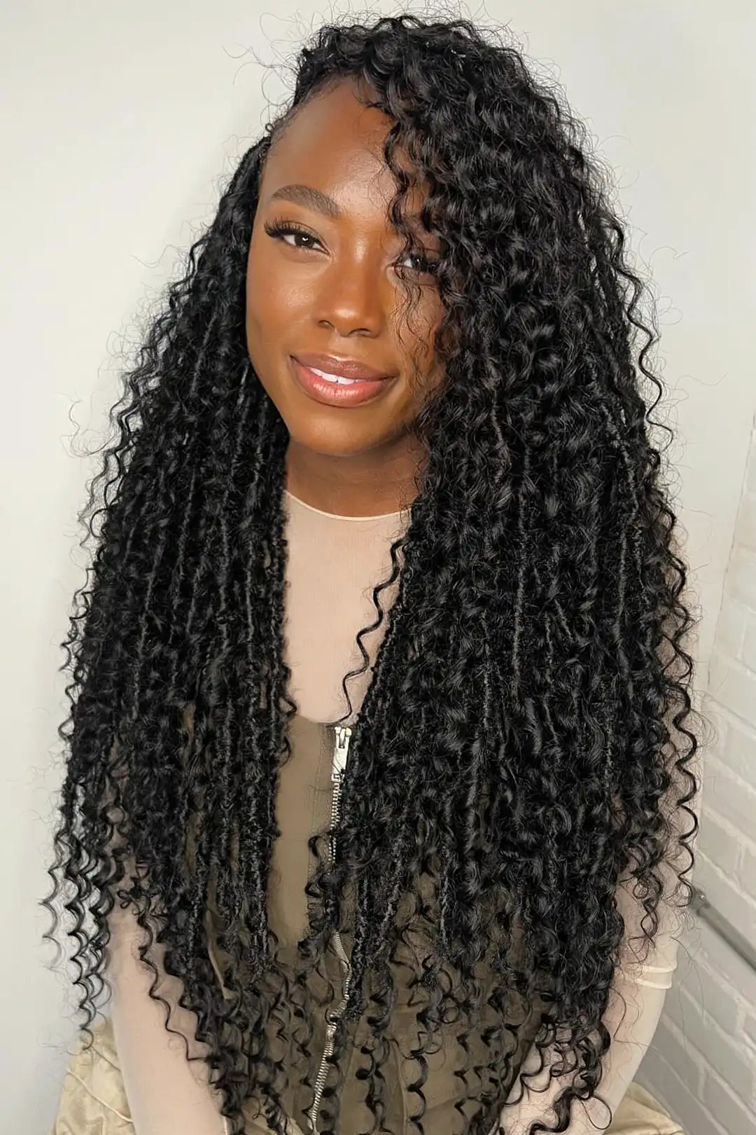 Double Drawn Spanish Curly Bulk Hair Extensions for Braiding BU15