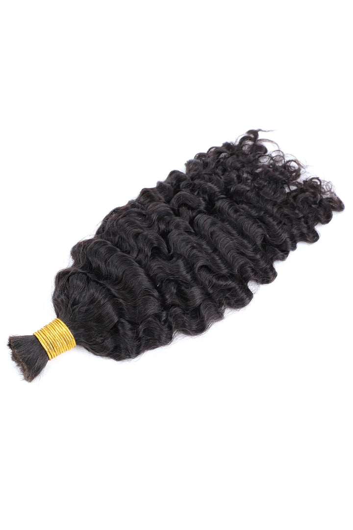 Double Drawn Water Deep Wave Bulk Human Hair For Braiding