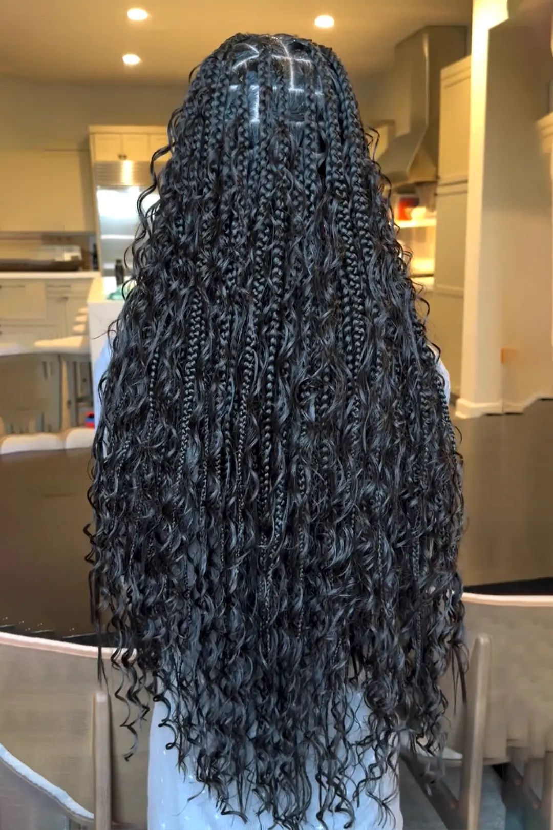 Cheveux en vrac ondulés à double tirage pour tressage noir naturel