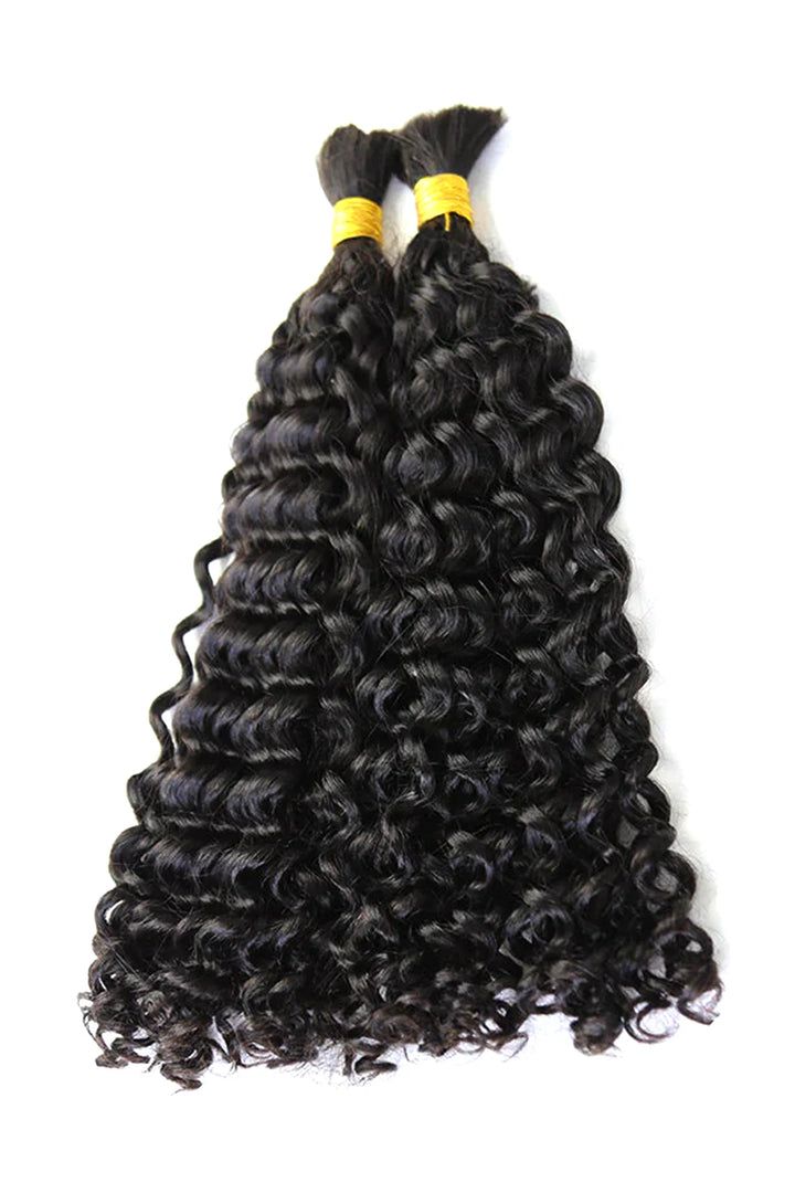 Water Wave Bulk Hair For Braiding Natural Black BU14