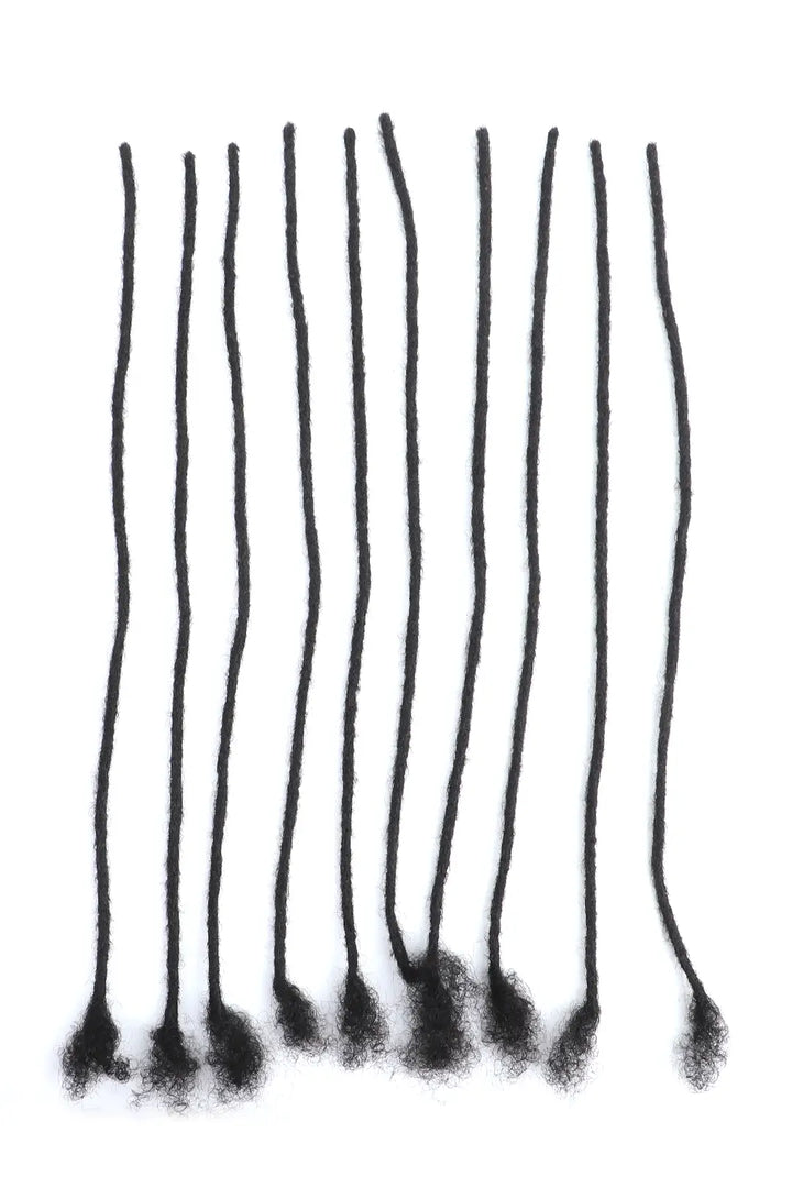 Dreadlock Hair Extensions Natural Black Human Hair 10 Strands