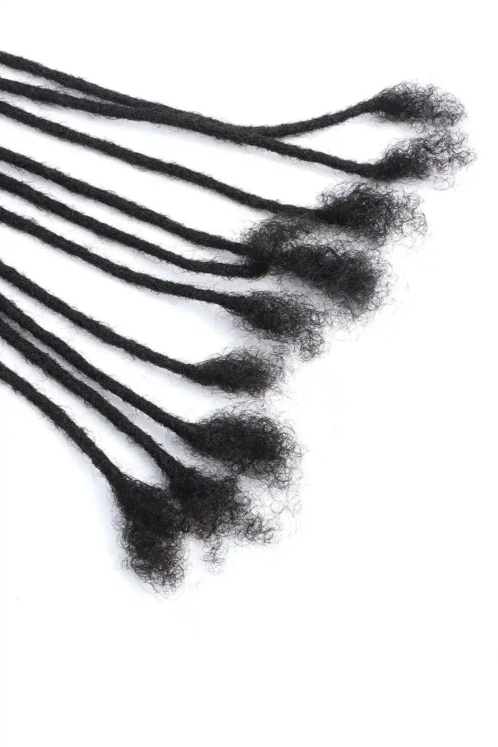 Dreadlock Hair Extensions Natural Black Human Hair 10 Strands