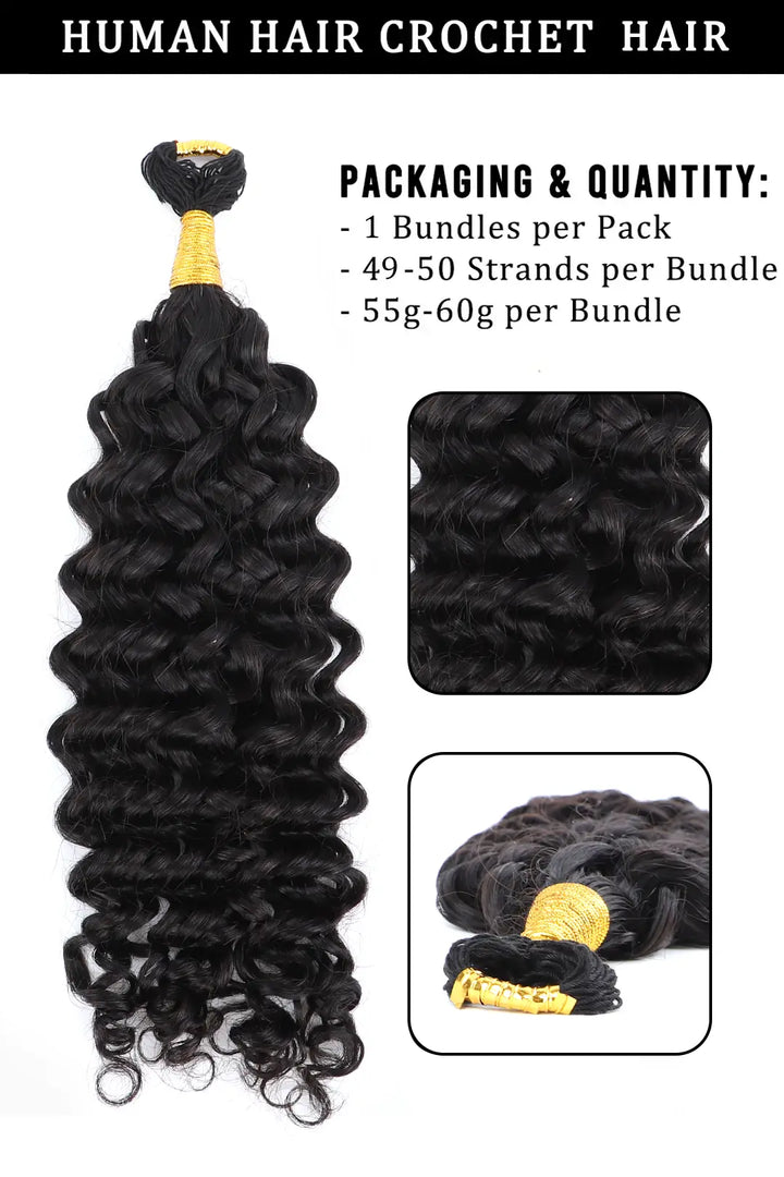 Feather Crochet Human Hair for Braids – Spanish Curly Long Cord