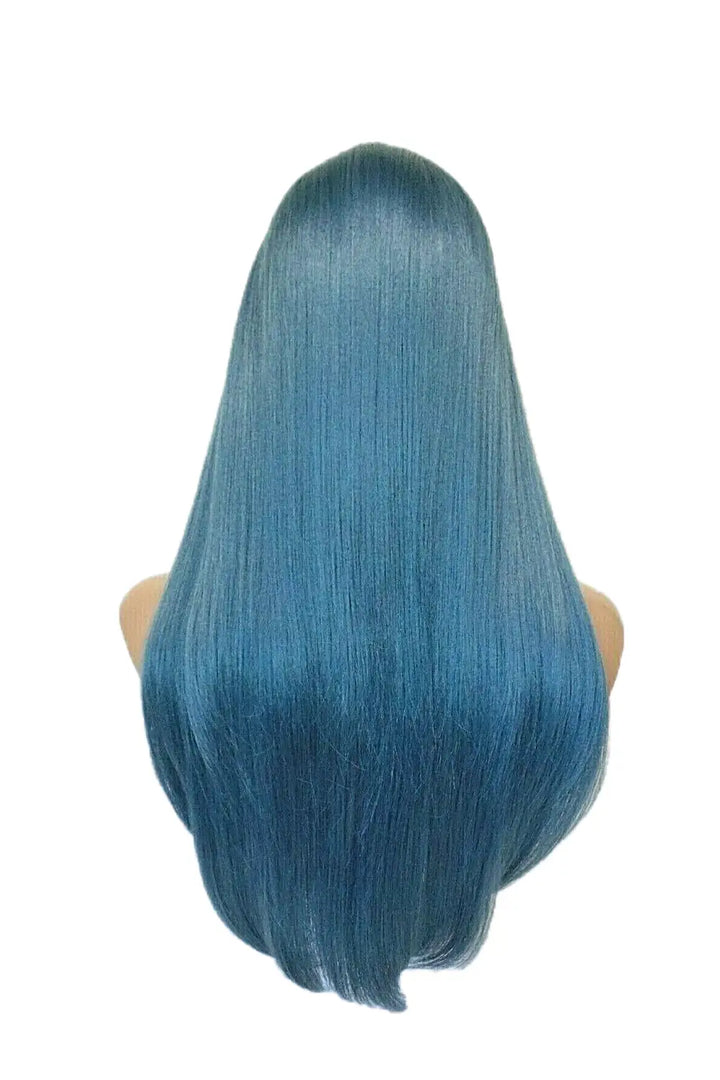 blue headband wig