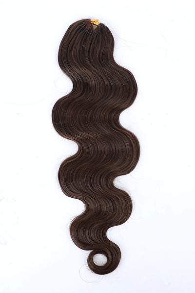 Dark Brown Body Wave Feather Crochet Hair Extension for Miracle Knots