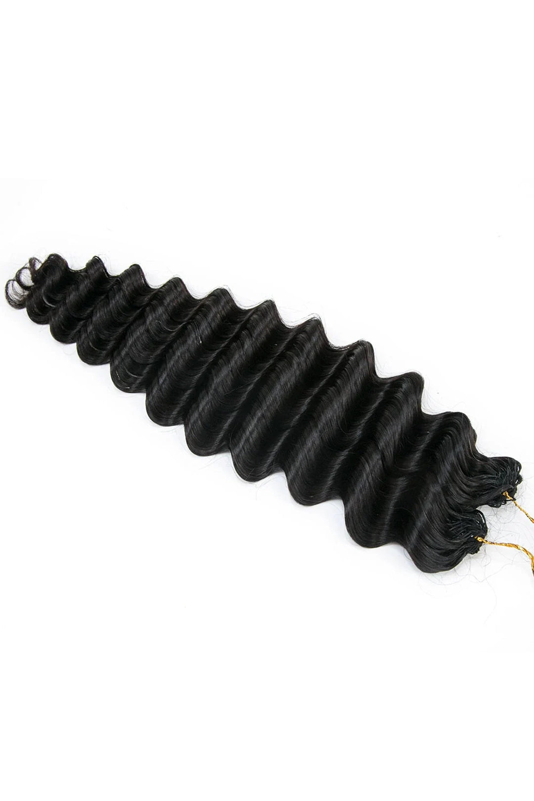 Feather Crochet Hair Extension Deep Wave Human Hair 2