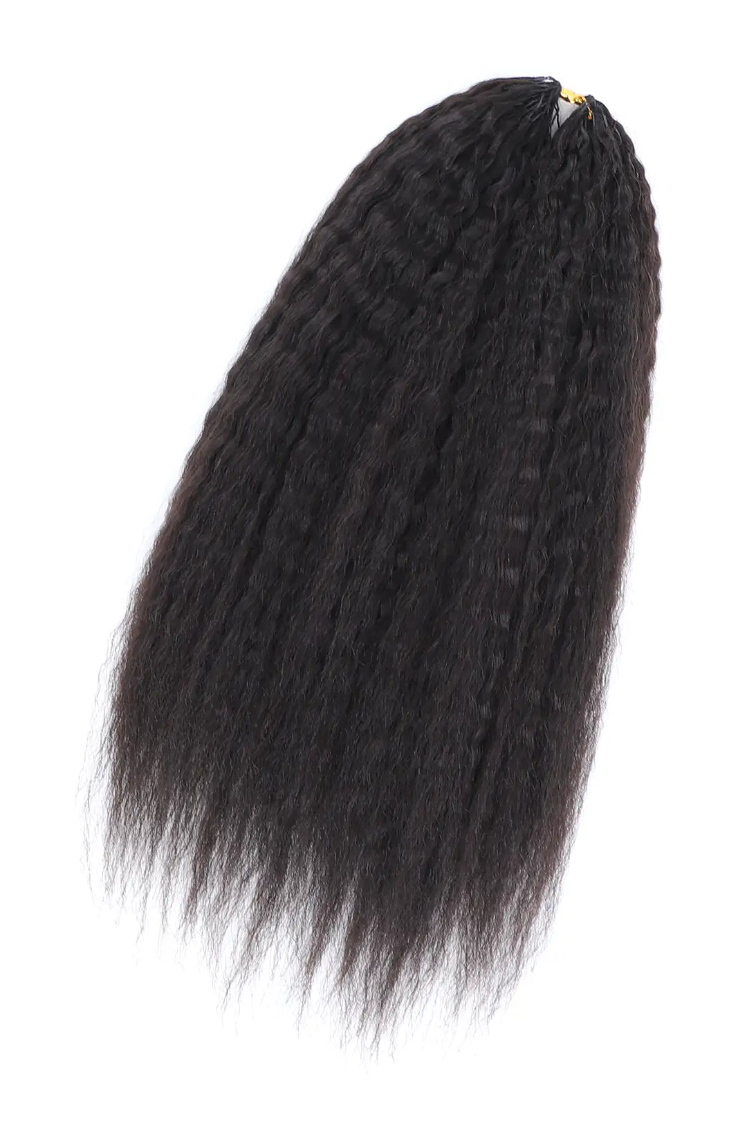 Extension de cheveux humains crépus et lisses au crochet, plumes, FE29, 60 g