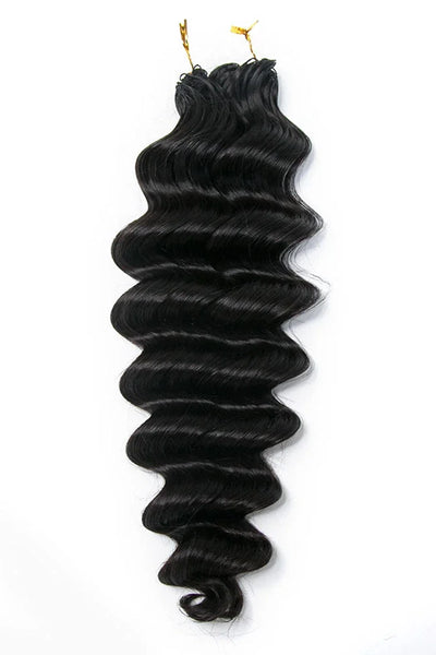 Double Drawn Feather Crochet Hair Loose Deep Wave Human Hair FE25