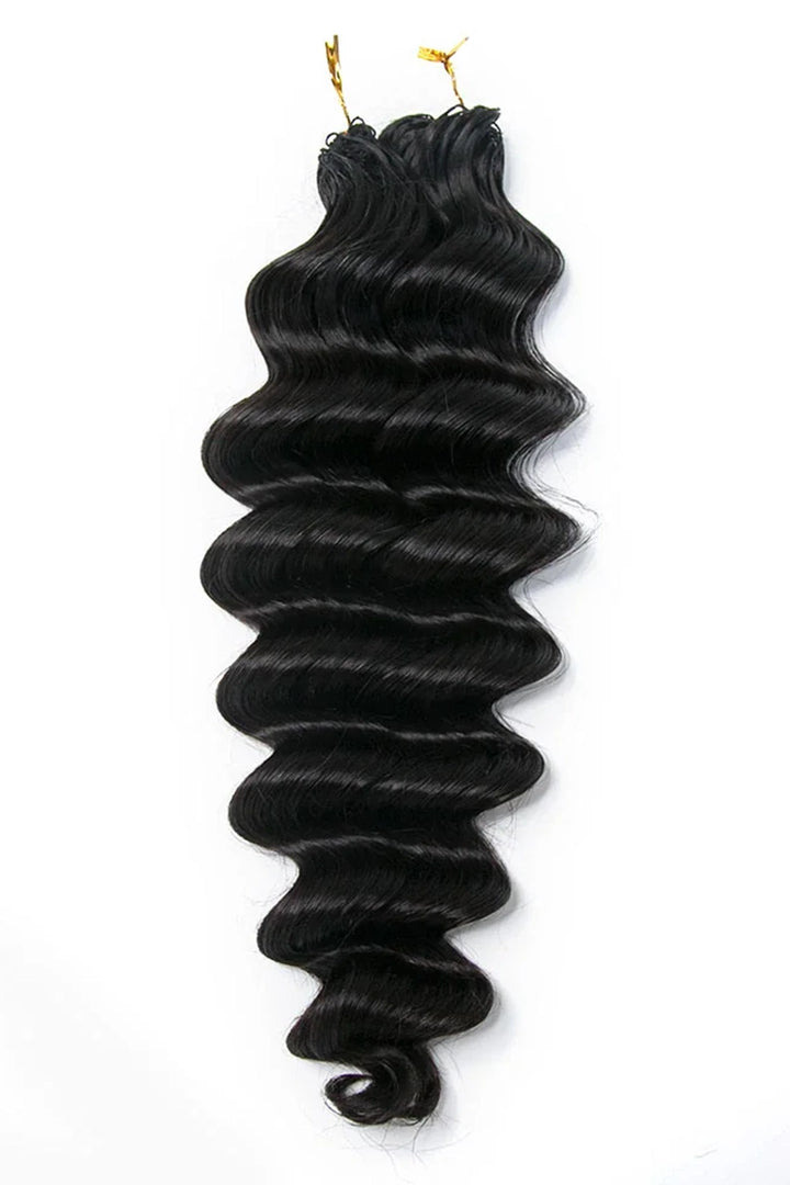 Feather Crochet Hair Extension Loose Deep Wave Human Hair Double-Strand