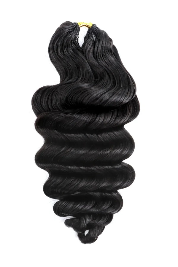 Extensión de Cabello Humano Crochet con Plumas Ondulado Suelto