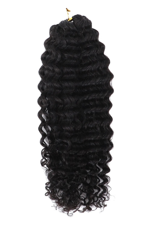 Water Deep Wave Feather Crochet Hair Extension Human Hair FE32 60g