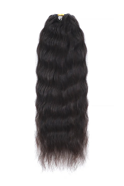 Double Drawn Feather Crochet Hair Wet and Wavy Human Hair FE26