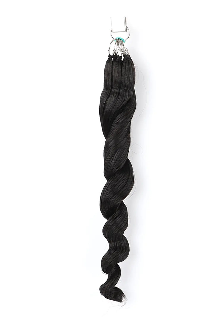 Feather Line Hair Extensions Loose Wave Single-Strand with Loop