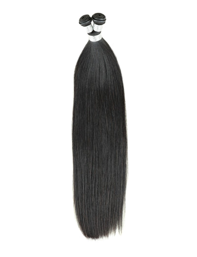 Extensions de cheveux Genius Weft, cheveux vierges lisses noirs du Cambodge