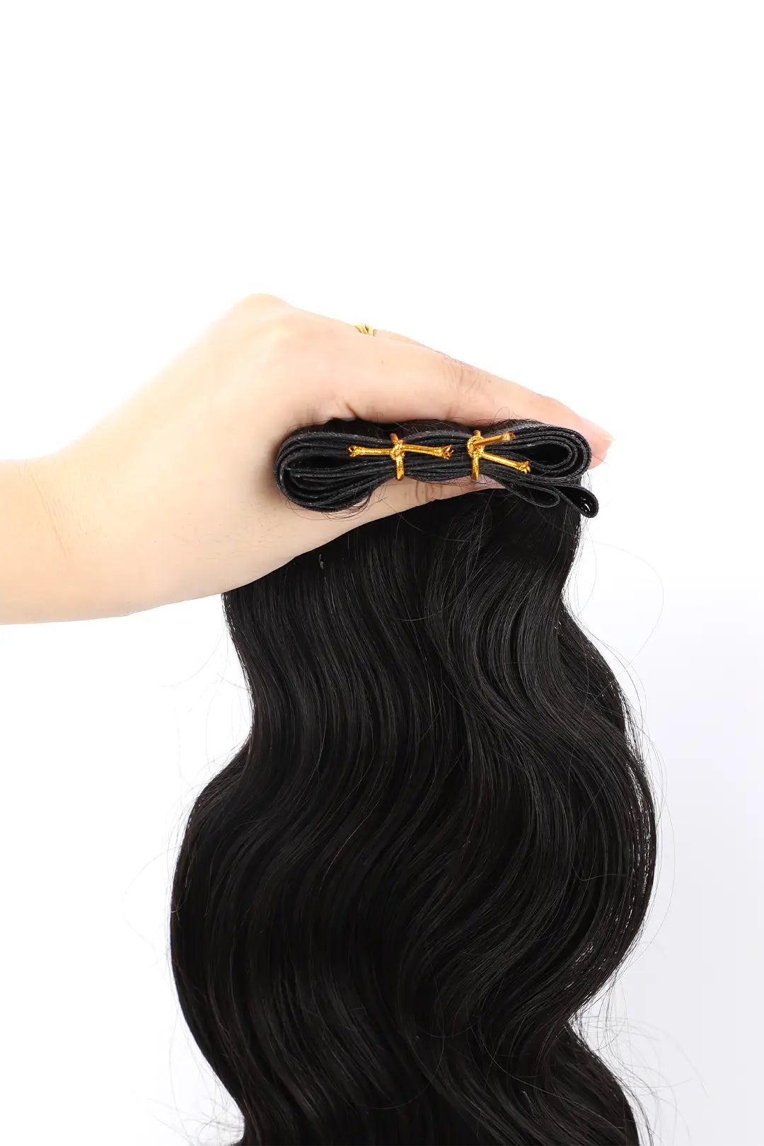 Genius Weft Hair Extensions Body Wave Natural Black Virgin Hair