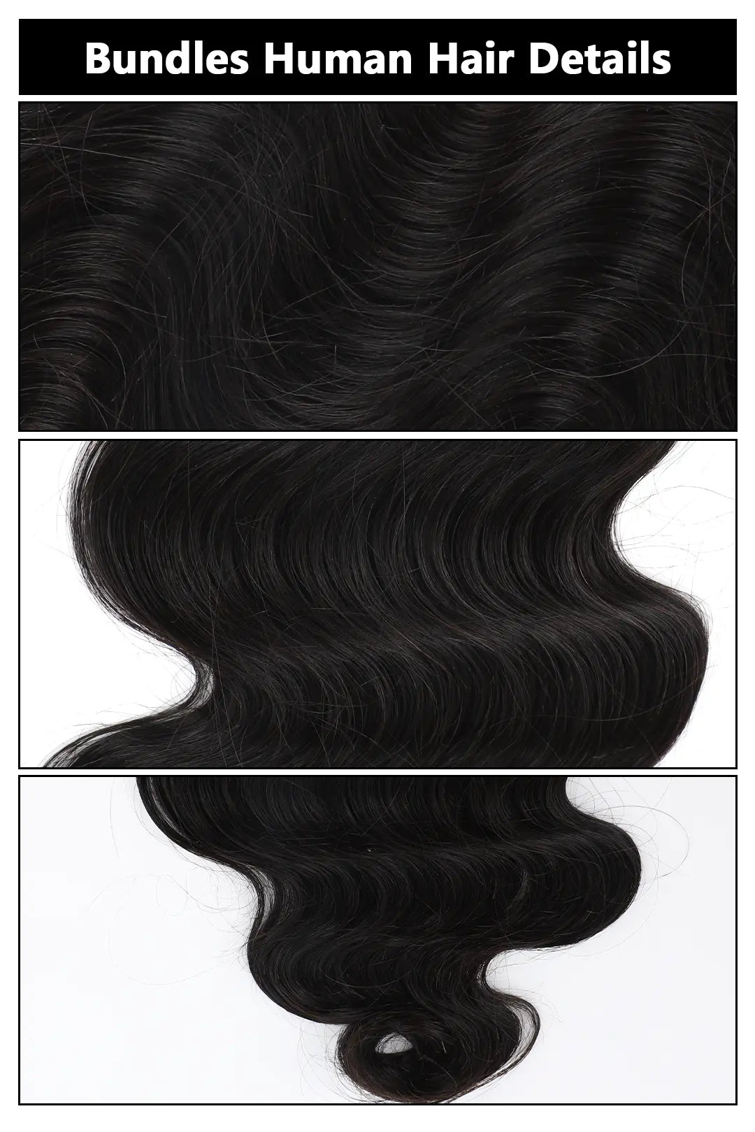 Extensions de cheveux Genius Weft Body Wave Cheveux vierges noirs naturels