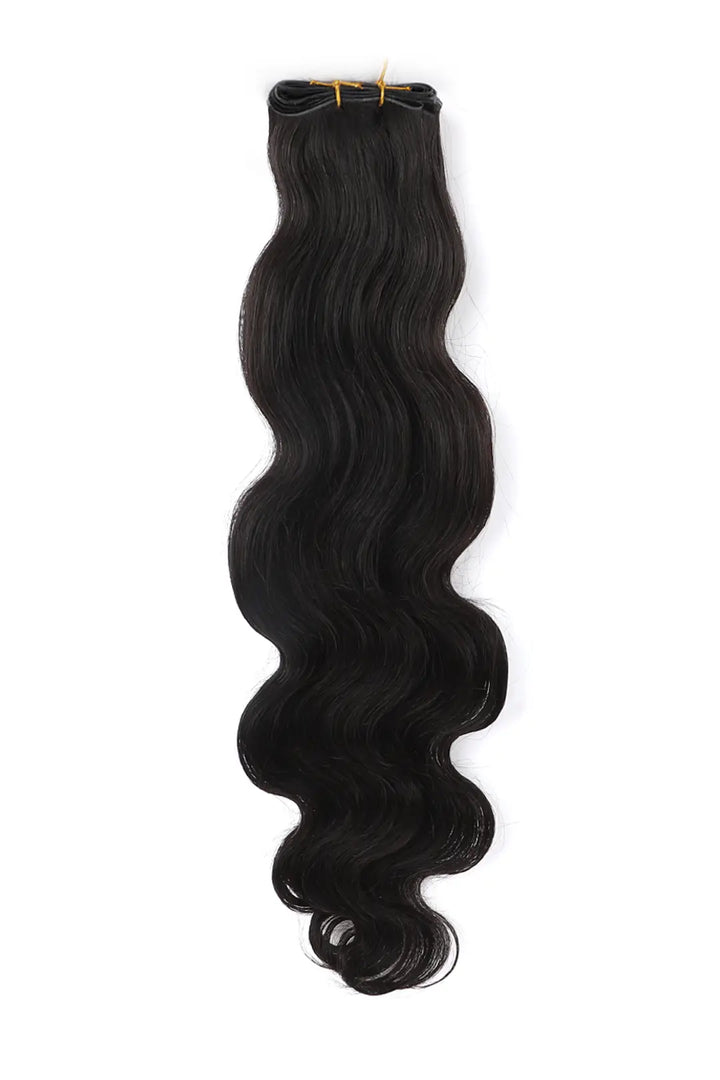 Genius Weft Hair Extensions Body Wave Natural Black Virgin Hair