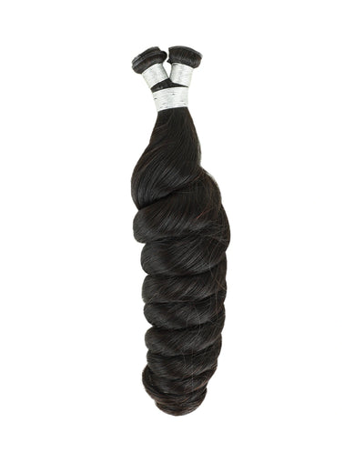 Extensions de cheveux de trame de génie cheveux vierges noirs naturels de vague lâche