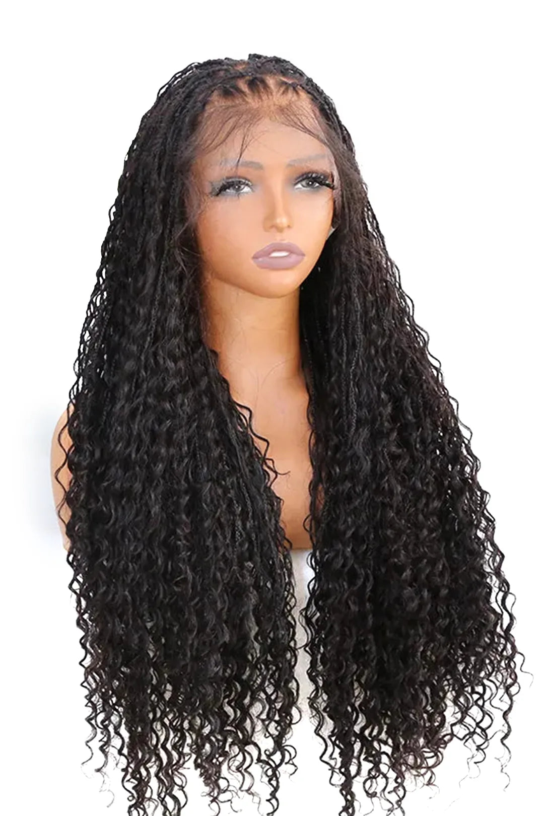 Goddess Bohemian Box Braid Full Lace Wig Knotless Virgin Hair 1