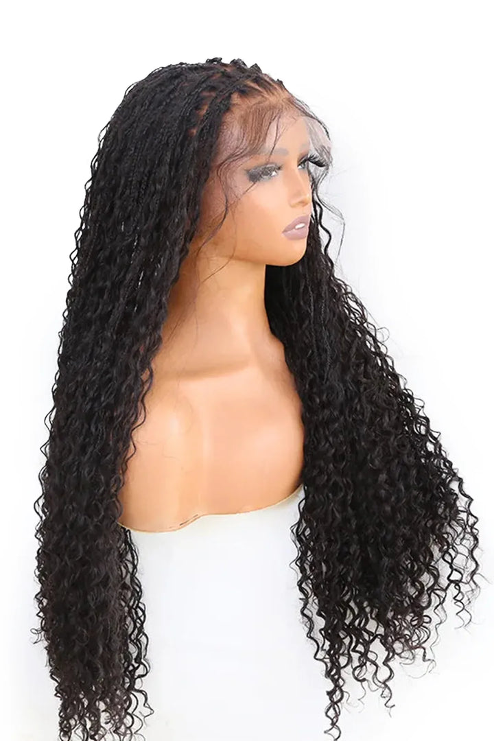 Goddess Bohemian Box Braid Full Lace Wig Knotless Virgin Hair 2