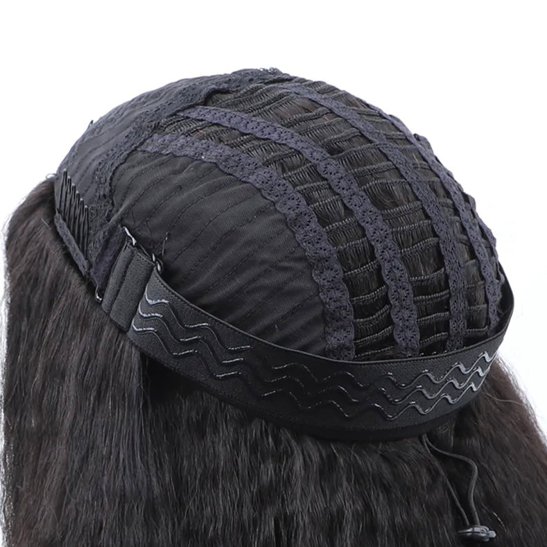 Half wig instant scalp relief finger access design