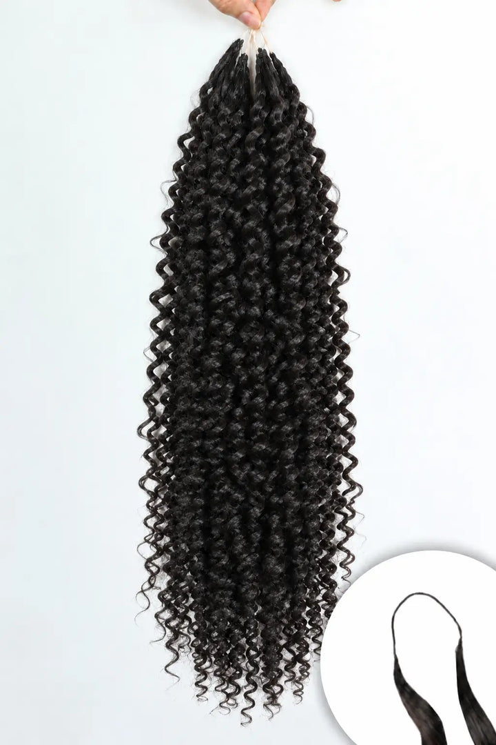 Extensions de cheveux bouclés crépus en plumes Extensions de cheveux Remy les plus légères